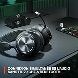 SteelSeries Arctis Nova Pro Wireless X - gaming multi-système- Haut-parleurs magnétiques en néodyme- Réduction de bruit active- Autonomie sans fil illimitée- Mic ClearCast Gen 2- PS5,PC,Switch,Mobile - 8