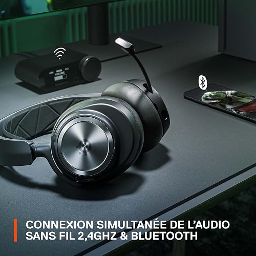 SteelSeries Arctis Nova Pro Wireless X - gaming multi-système- Haut-parleurs magnétiques en néodyme- Réduction de bruit active- Autonomie sans fil illimitée- Mic ClearCast Gen 2- PS5,PC,Switch,Mobile - 8