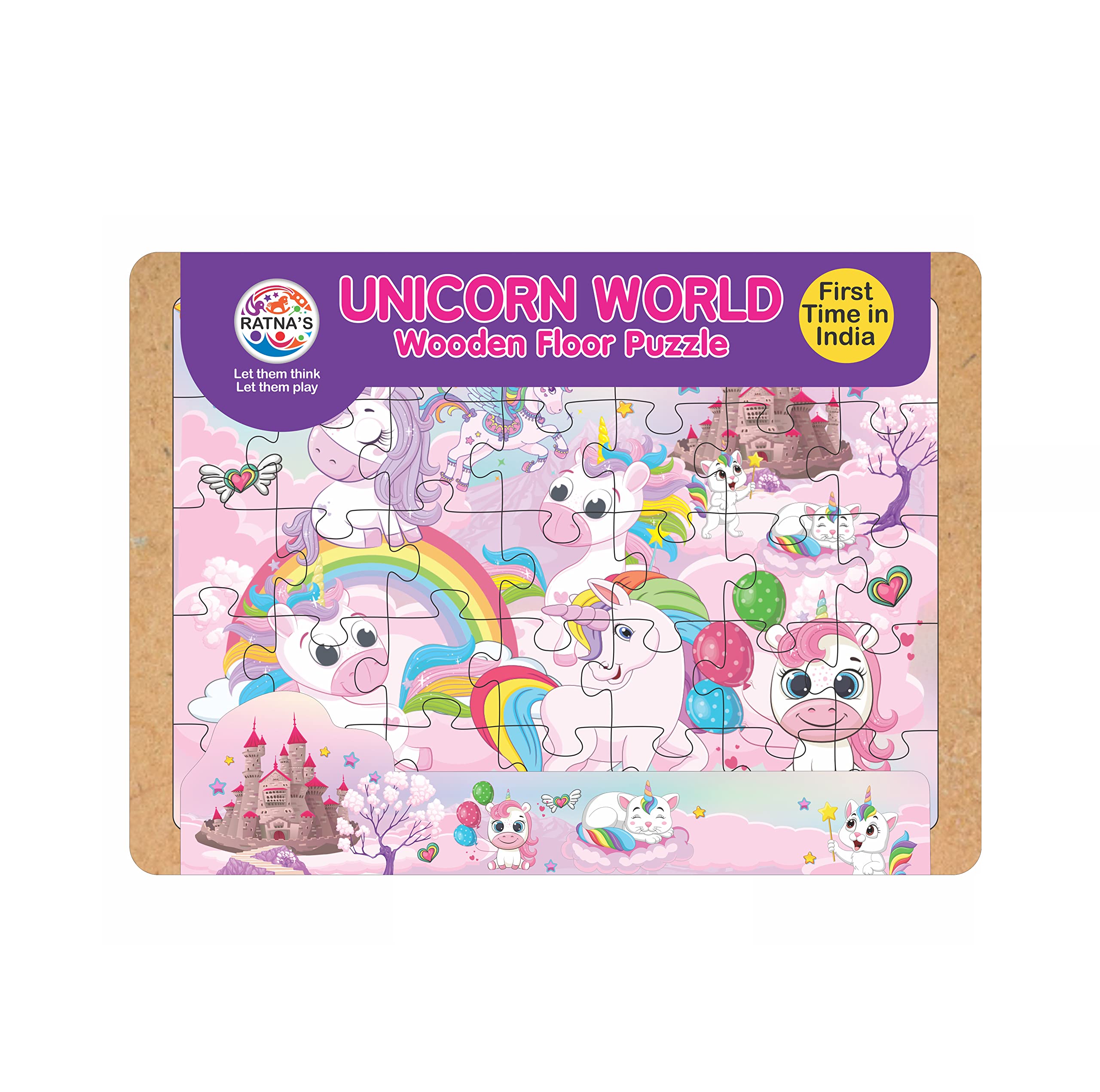 Ratnas Wooden Floor Puzzle Unicorn World 35 Pieces Jigsaw Puzzle Size 29.5 cm x 21.5 cm for Kids 3+ Years (B09WJ5D3R1) Amazon Price History, Amazon Price Tracker
