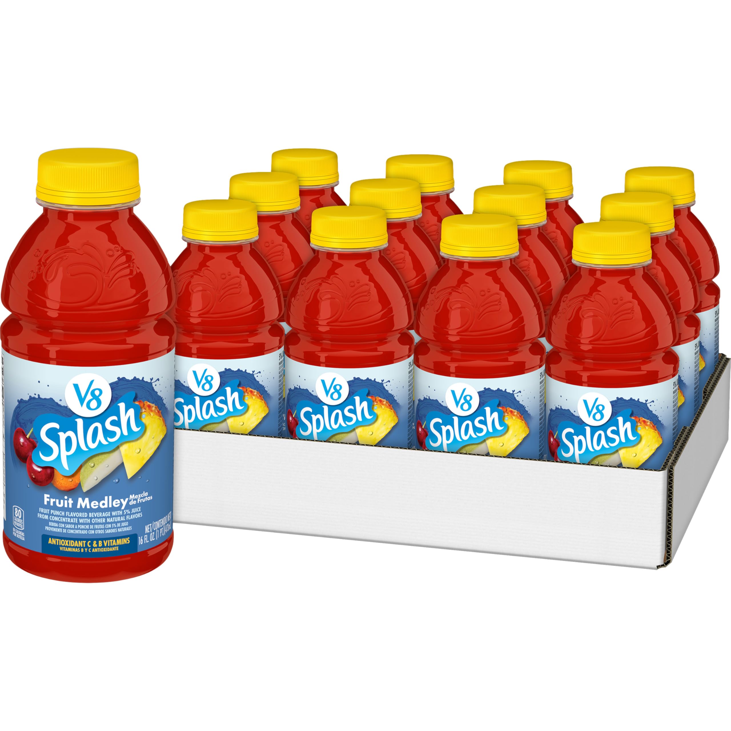 Amazon.com : V8 Splash Fruit Medley Flavored Juice Beverage, 16 FL