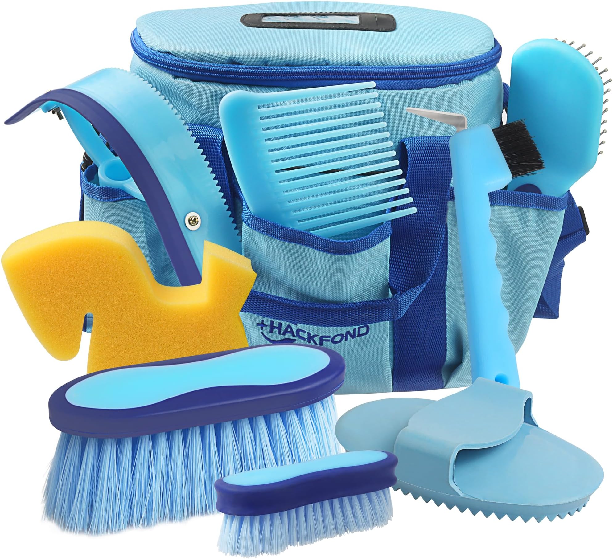 SmithBuilt 8Piece Horse Grooming Tool Kit with Tote Bag