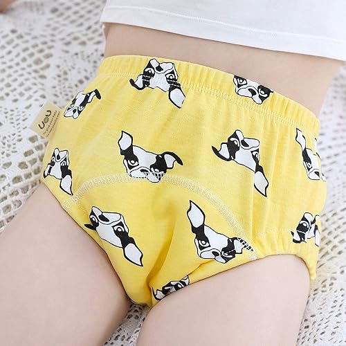 Miniatura 4 de Paquete de 4 pantalones de entrenamiento para ir al baño pequeños, ropa interior de entrenamiento de algodón, talla 2T, 3T, 4T, ropa interior