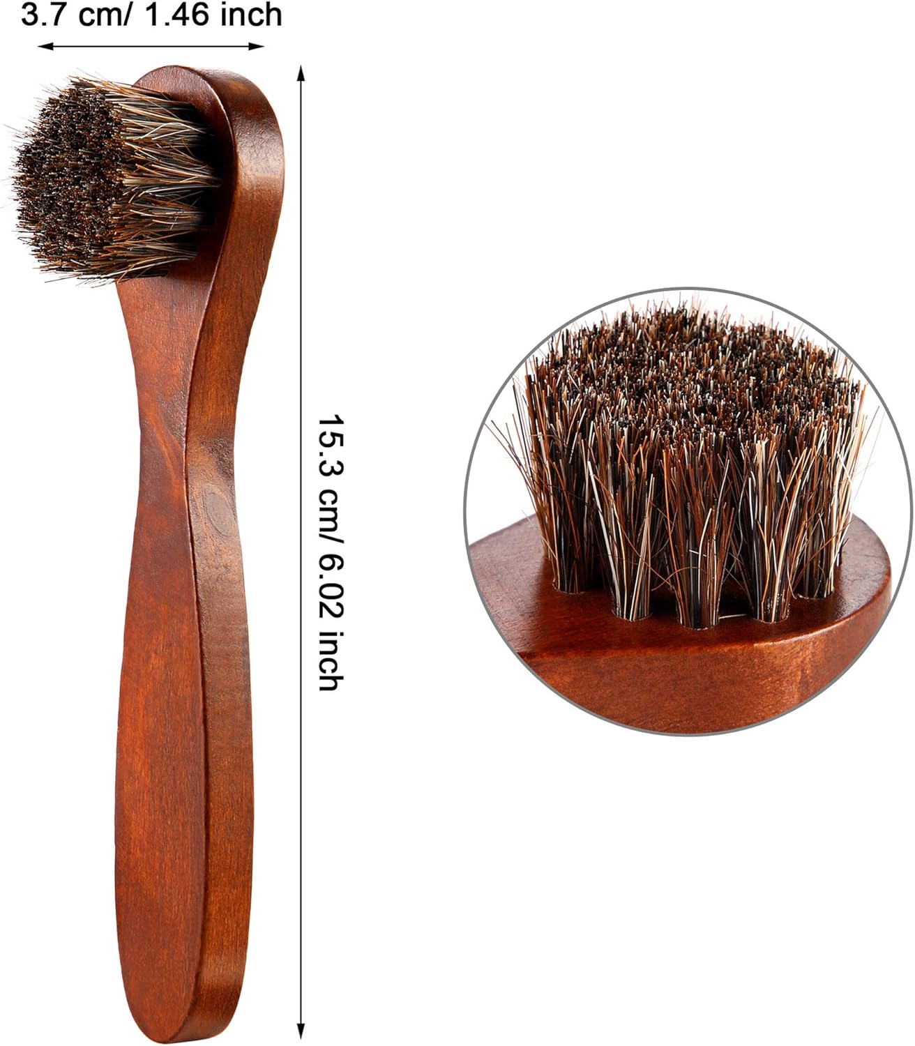Jovitec 5 Pack Dauber Brush Shoes Polish Brush Horsehair Wooden Care Shine Polish Handle Clean Dauber for Shoes and Bags (Brown) : Clothing, Shoes & Jewelry