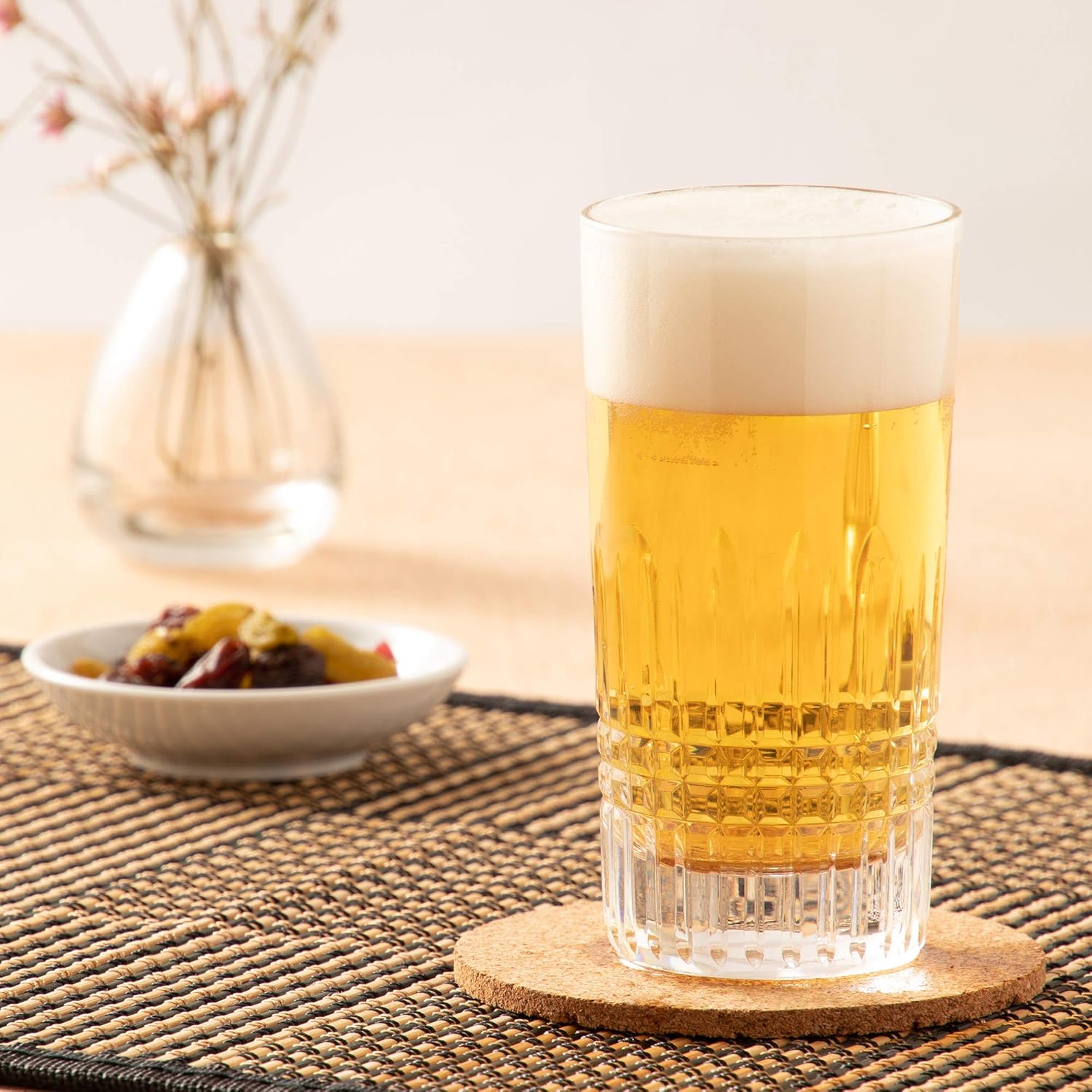 Toyo Sasaki Glass Tumbler Glasses, Cut Glass, 6 Tumblers, 6 Tumblers, 6.1 fl oz (185 ml), Set of 3, Made in Japan, Dishwasher Safe, Break-Resistant, Glass Cup, Beer Glass, Highball Glass, Sour Glass,