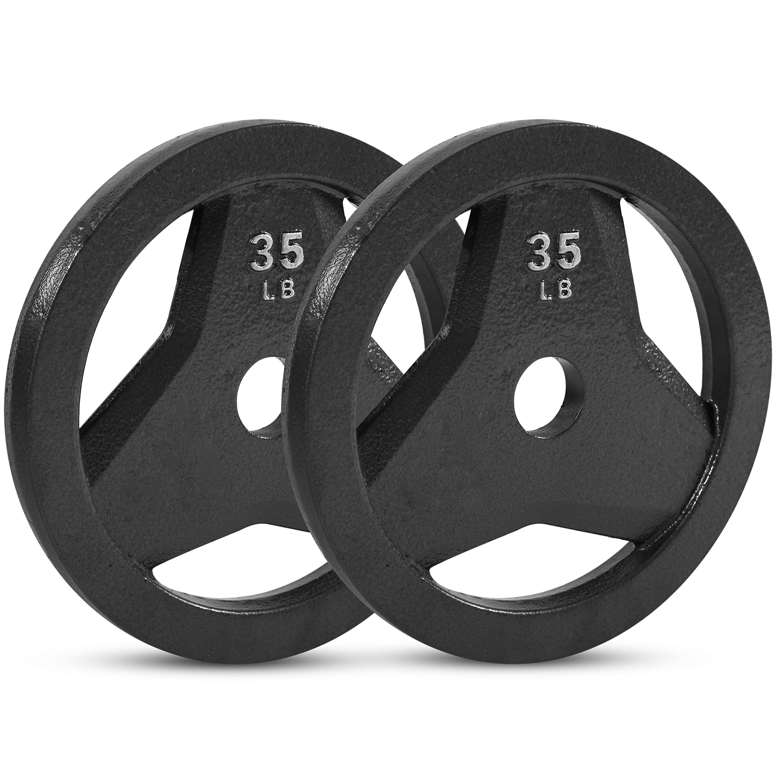 JFIT Olympic 2 Inch Grip Plates and Bumper Plates for Barbell - Single Weights or Sets of 2 (Muliple Weights)