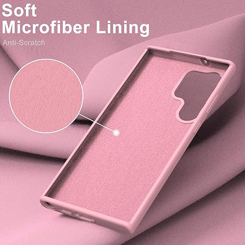 Miniatura 4 de DEENAKIN Funda protectora de silicona para Samsung Galaxy S23 Ultra, suave y sedosa con forro de microfibra suave, funda protectora para Samsung