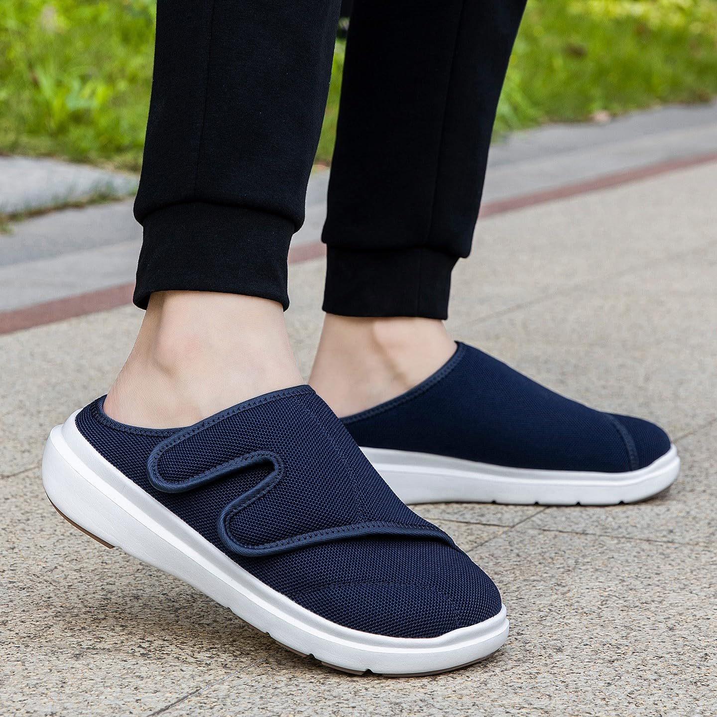 Eagsouni Pantuflas Diabéticos Mujer Hombre Extra Anchos