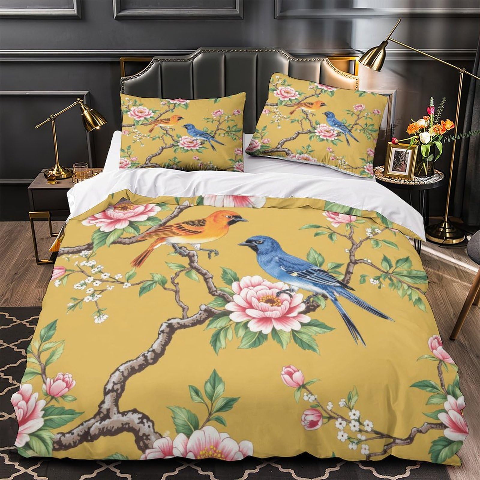 Parure de lit douce oiseaux pour des nuits calmes et sereines