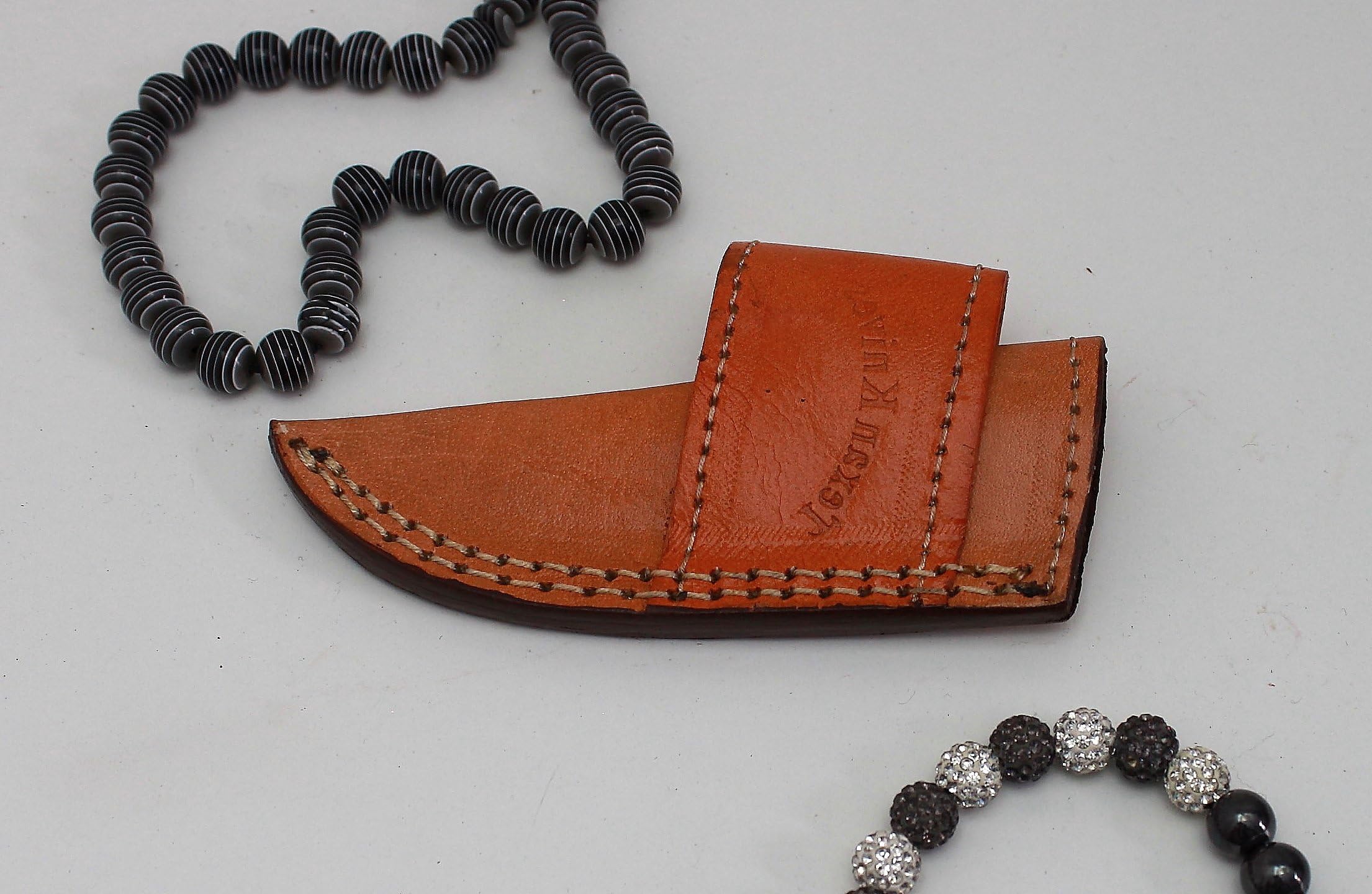 4 inch (Total length) x 1.25" Pure Leather Knife Sheath Pouch/cover