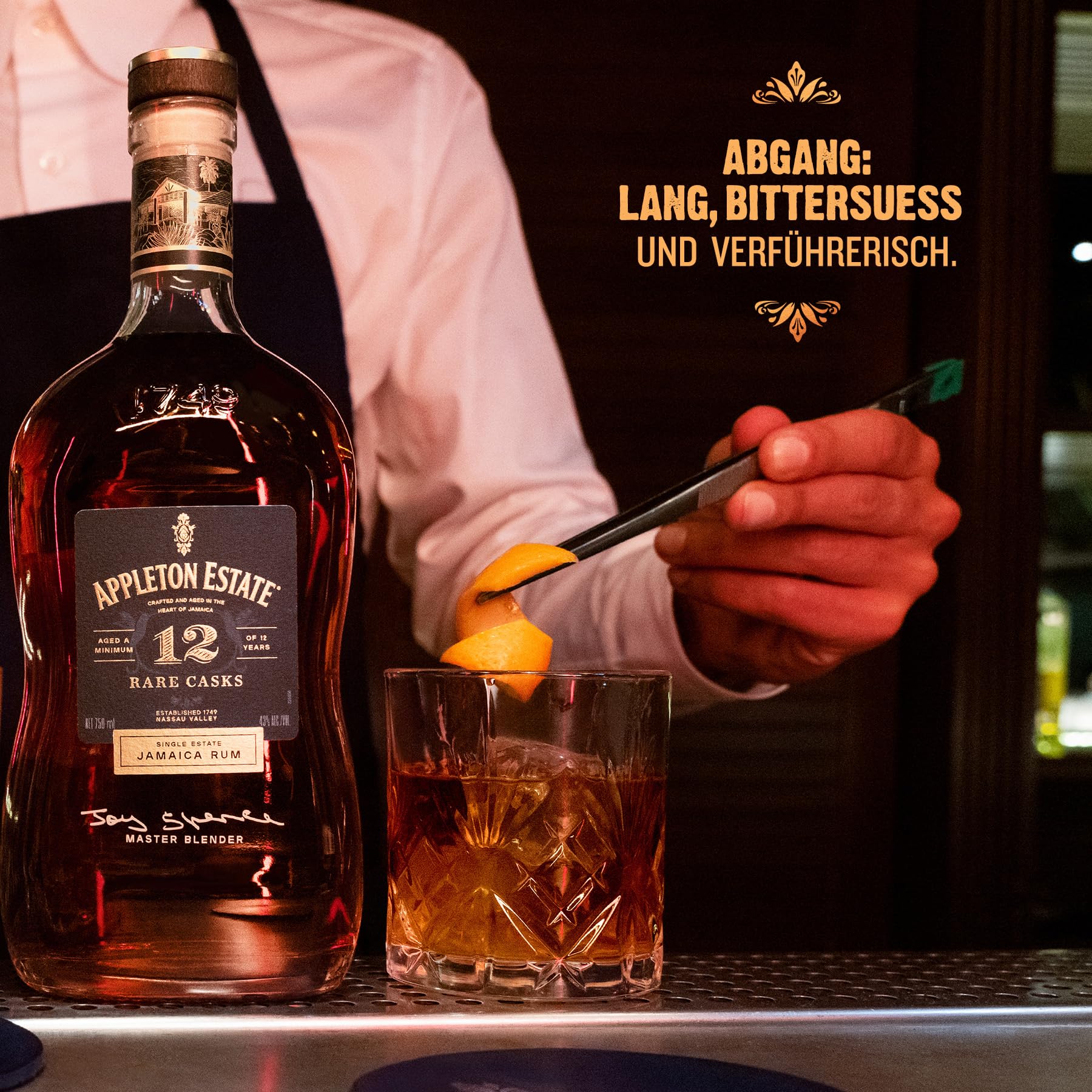 Appleton Estate 12 Years Old Rare Casks |12 Jahre gereifter, gold-brauner Jamaica Rum | Geschenkempfehlung | pur oder für Cocktails | 1 x 0,7 l