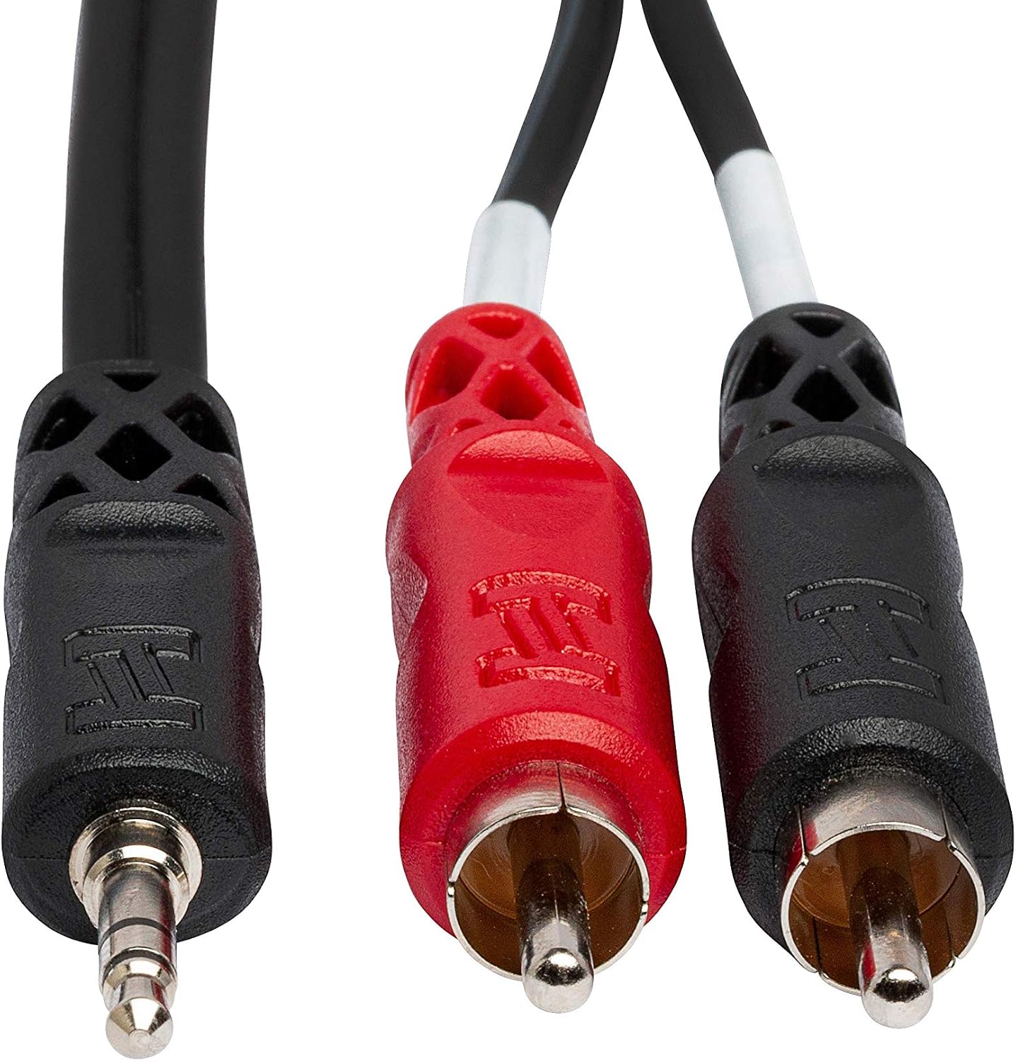 Hosa CMR-225 Stereo Breakout Cable - 3.5mm TRS Male to Left and Right RCA Male - 25 Foot