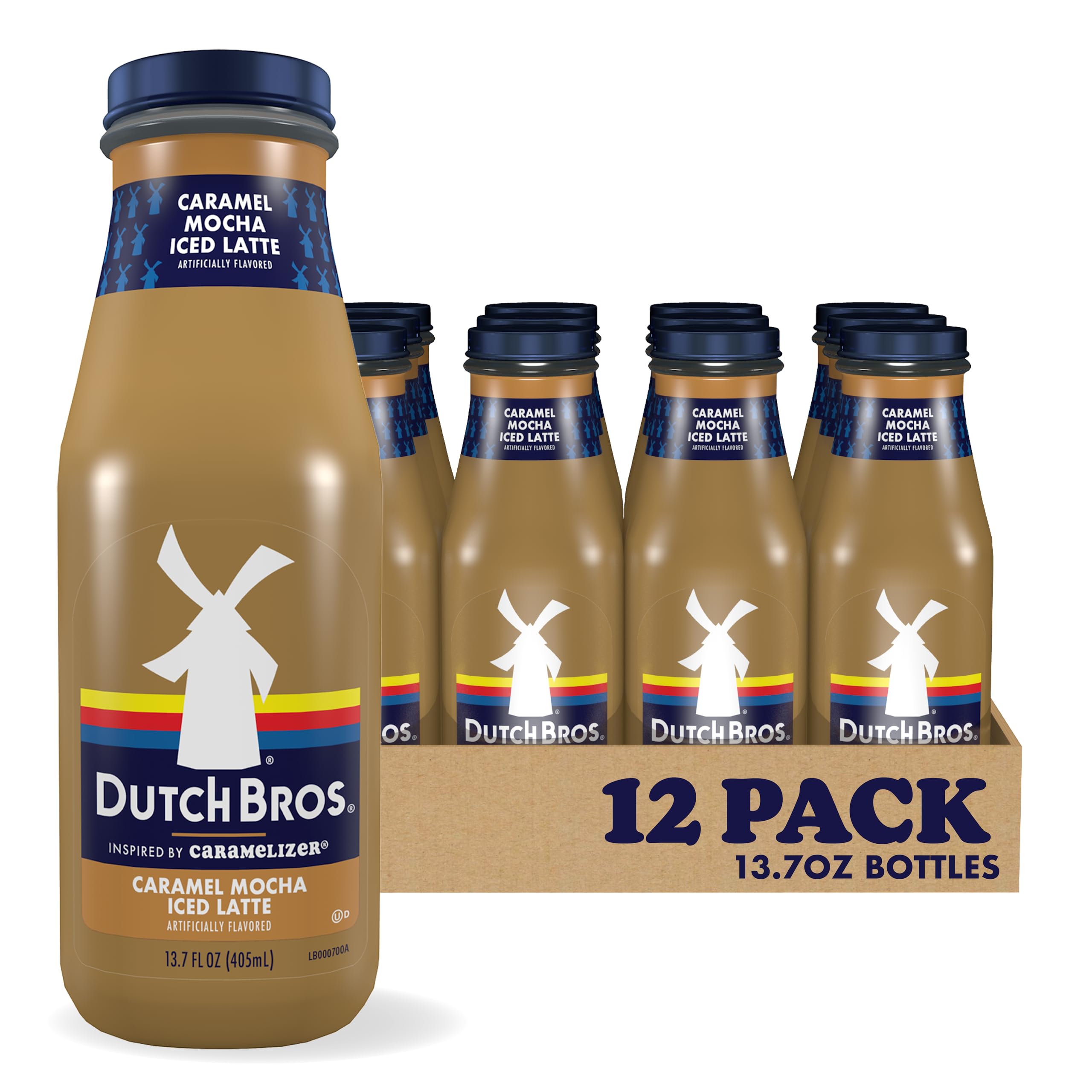 Dutch Bros® Caramel Mocha Iced Latte inspired by Caramelizer®, 12-13.7 Fl Oz Bottles