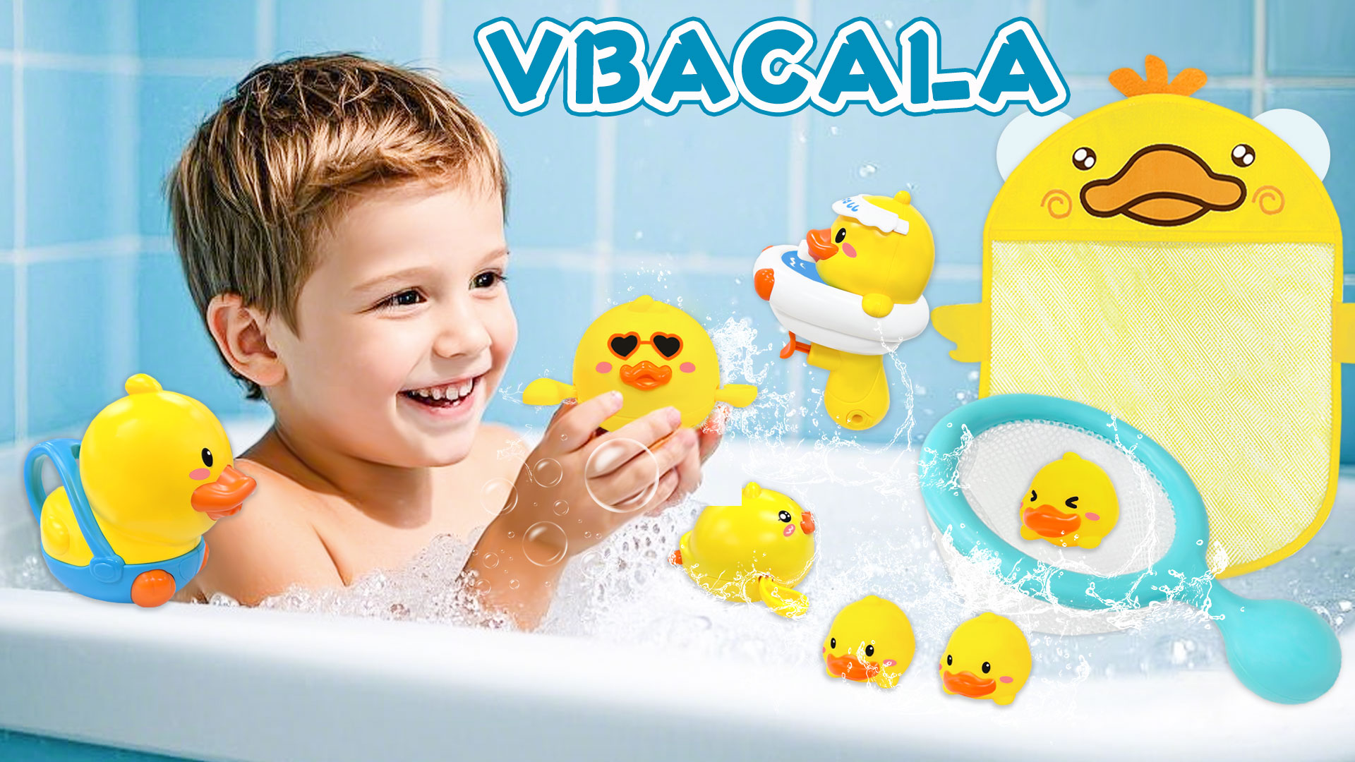 Amazon | VBACALA お風呂おもちゃ おふろおもちゃ 水面を泳ぐアヒル