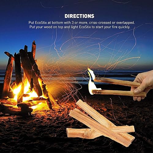 Miniatura 3 de EASYGOProducts Aproximadamente 120 varillas de madera para iniciar fuego Eco-Stix Fatwood, 100% orgánico, para estufas de leña, chimeneas, fogatas,