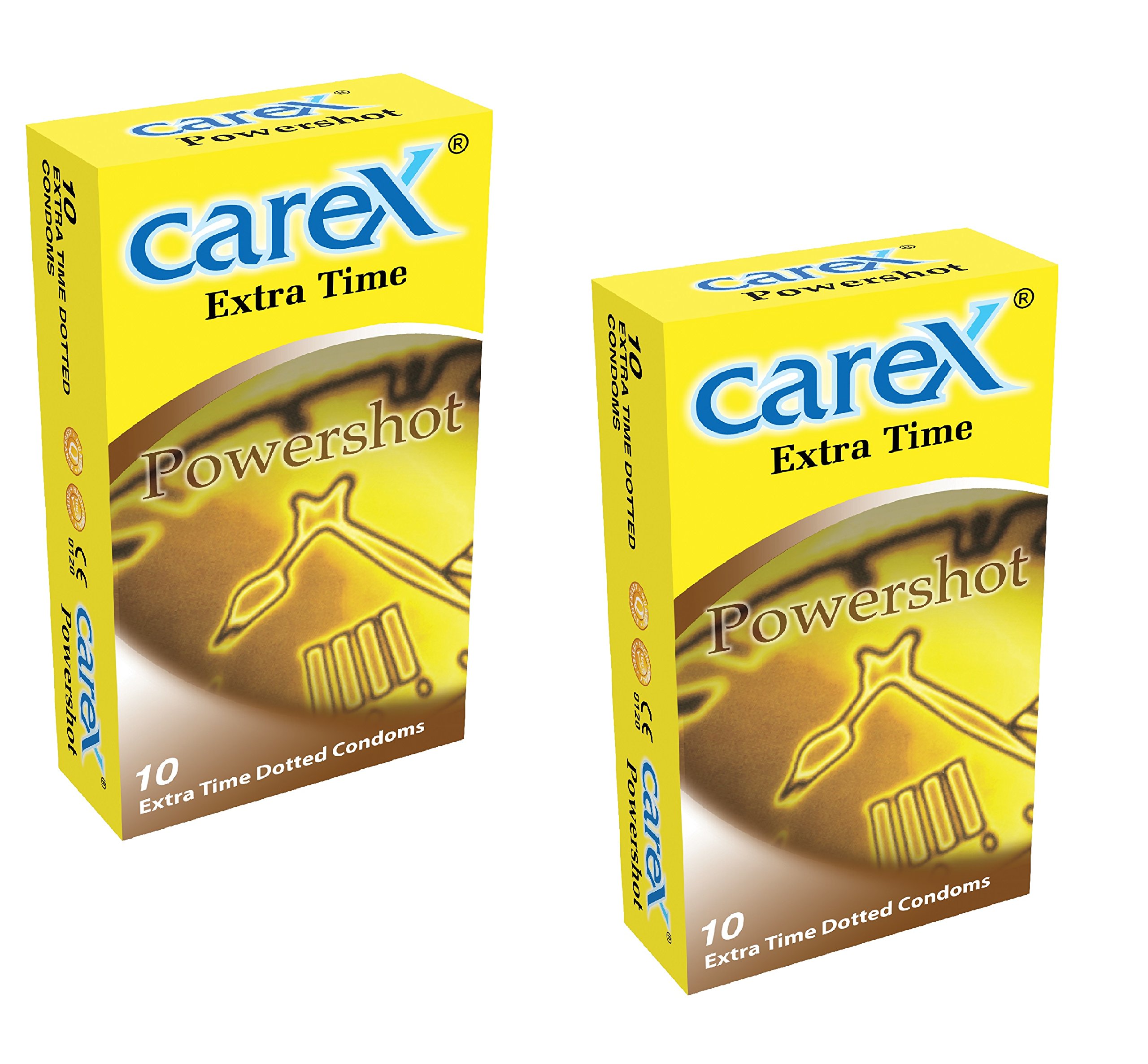 Powershot Extra Time Condoms Combo Pack | Made in Malaysia | Dotted | Pack Of 2 | 10s each