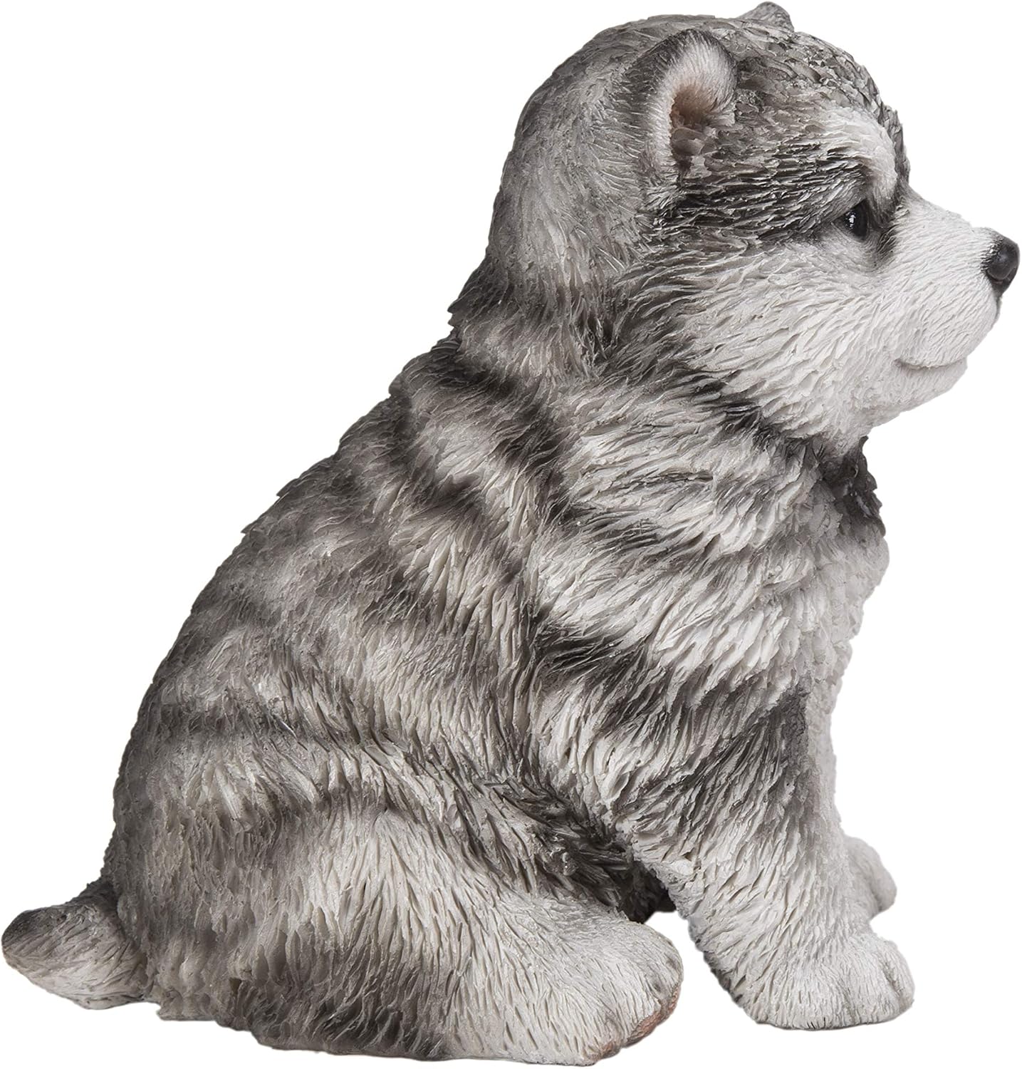HI-LINE Gift Malamute Puppy Sitting Statue, Brown