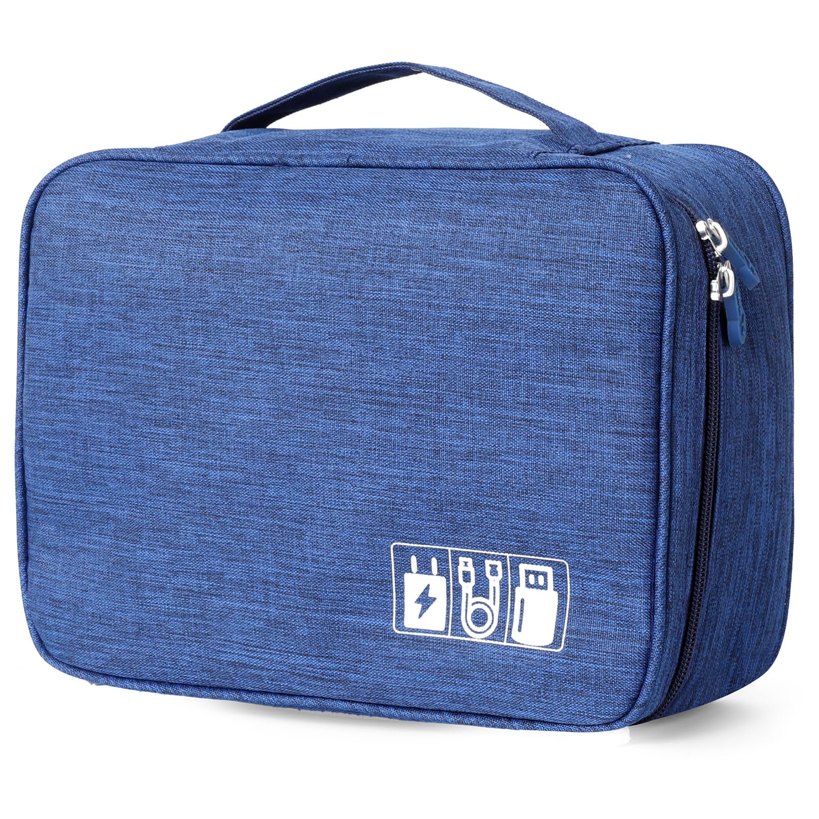 AiQInu Organizer Cavi Borsa da Viaggio Organizzatore Cavi Resistente All'acqua Portatile Porta Cavi Organizer per Caricatore, Chiavetta USB, Auricolare, Power Bank, Hard Disk, Scheda SD