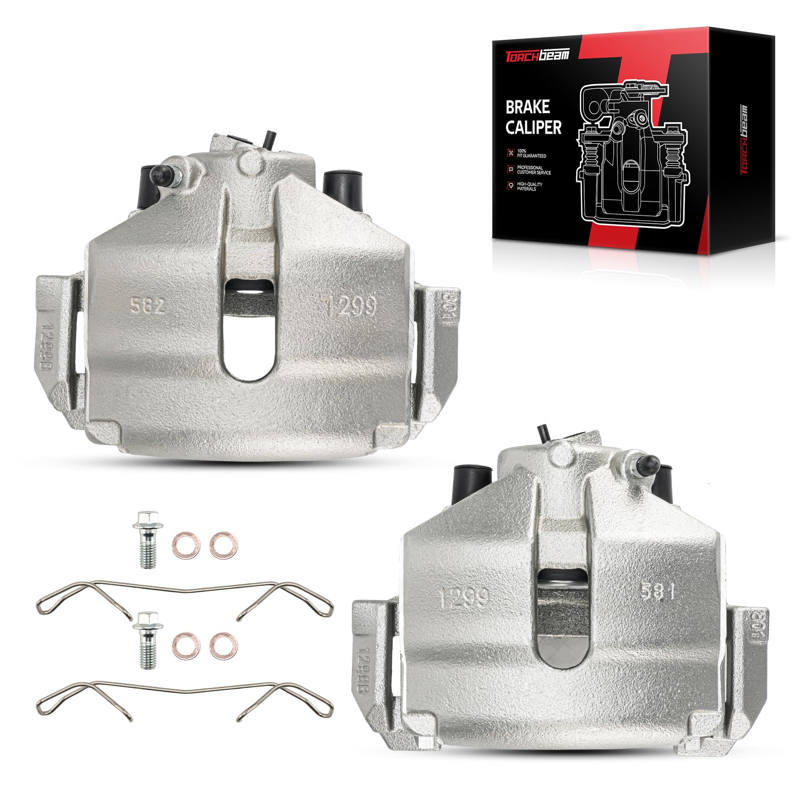 Torchbeam Front Brake Calipers for Volkswagen Jetta 2005-2018 1.4/1.9/2.5L