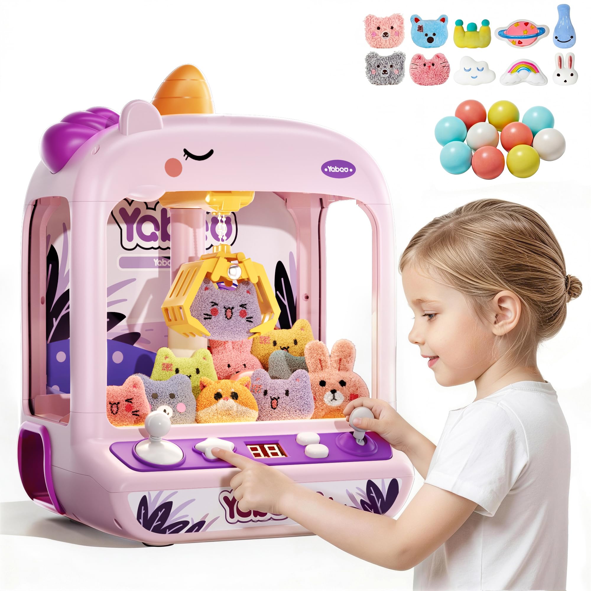 Unicorns Claw Machine for Kids,Kids Claw Machine Toys for 6 7 8 Year Old Girls Boy, Mini Claw Machines with Sound Lights, Vending Machines Game Toy, Ideal 3 4 5 6 7 8 Year Old Girl Boy Gifts