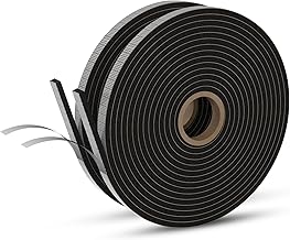 Thermal Insulation Windows and Doors | 20 x 10 mm – 2 Rolls of 4 M – Total 8 M | High Density Foam Sealing Tape – Adhesive Draught Excluder – Prevents Cold, Drafts, Noise, Anti-Collision