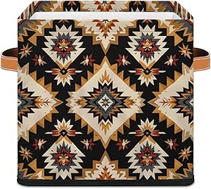 TULIMET Aztec American Ethnic Abstract Triangular 11 In Cube Storage ...