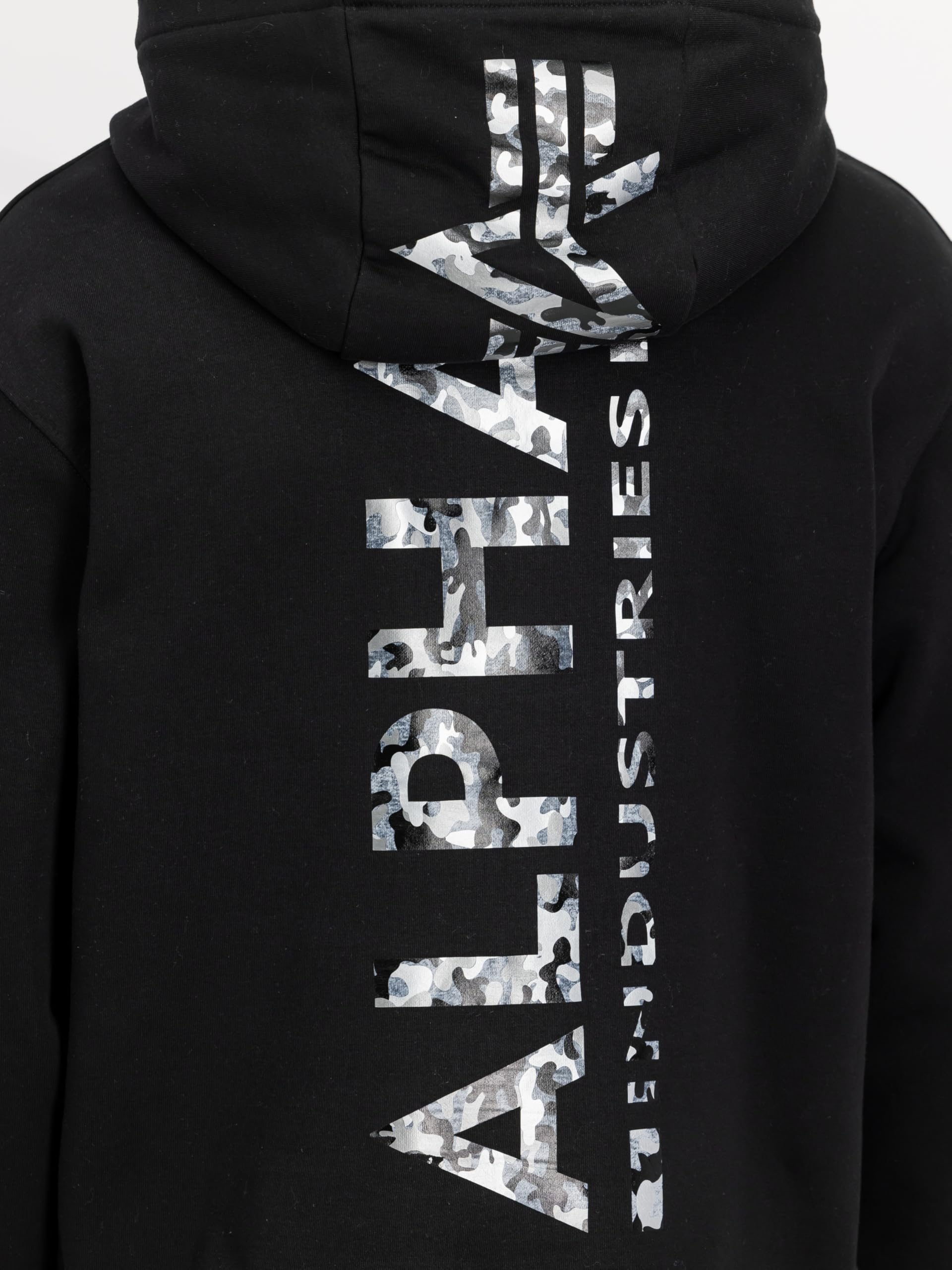 Alpha Industries Herren Backprint Mirror Camo Kapuzenpullover (1er Pack)