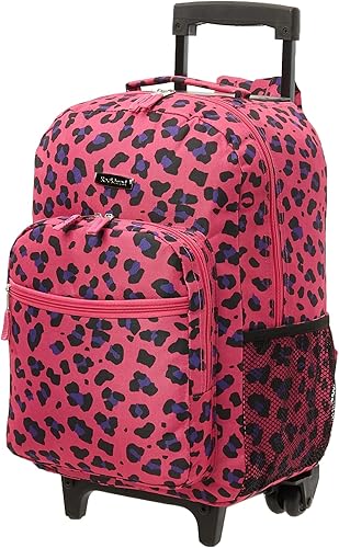 Rockland, bolsa de viaje de 17 pulgadas, con ruedas., magenta (Magenta Leopard)), R01
