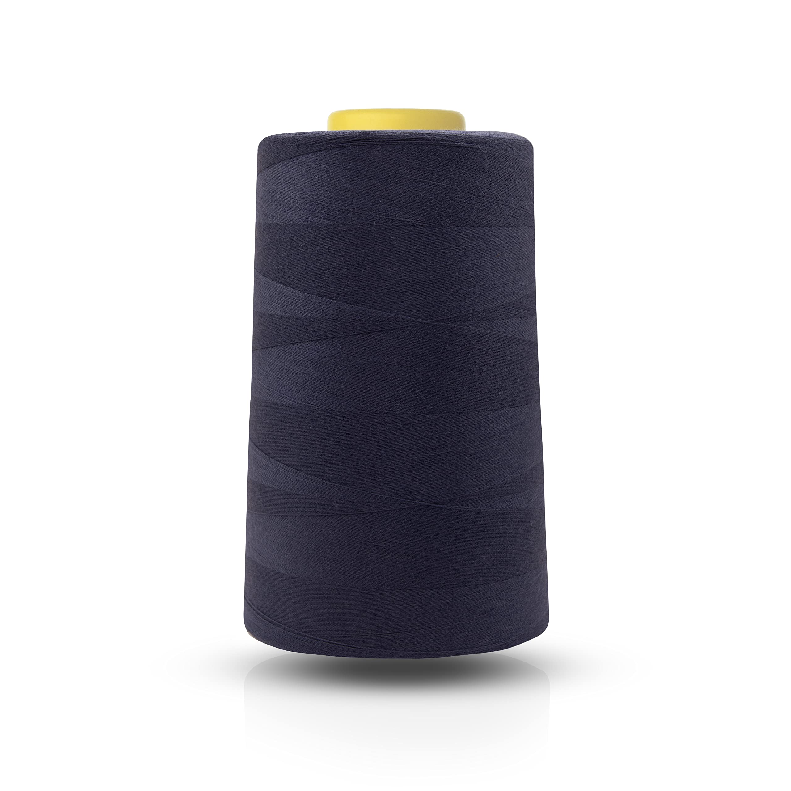 Realm Single Overlocking Sewing Machine Polyester Thread 5000 Yards Cones White Black Natural Navy Red (Peach