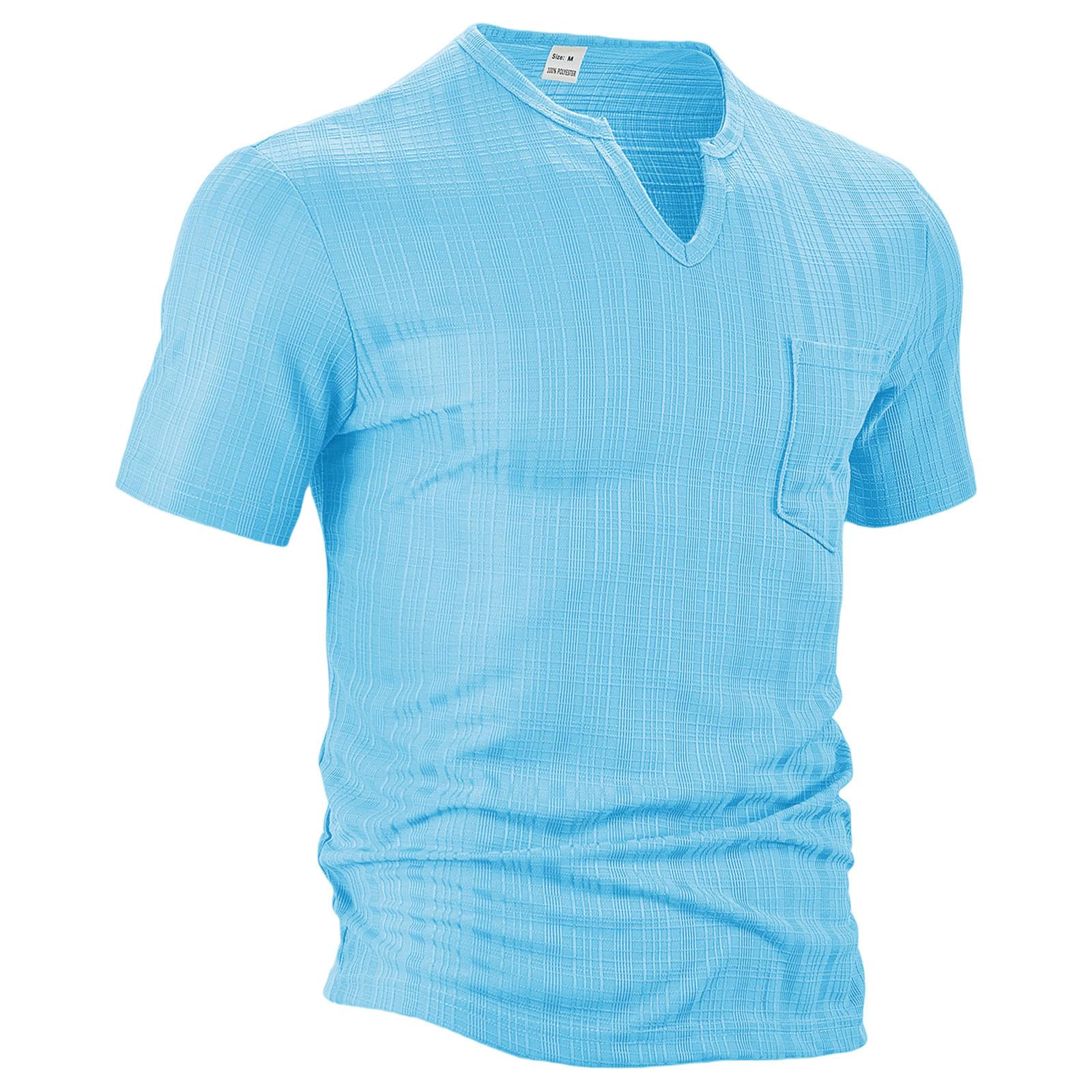 Męskie T-Shirty Letnie sportowe T-Shirts - Breathable Loose Fit V-Neck Short-Sleeve Running Top For Casual & Leisure Wear