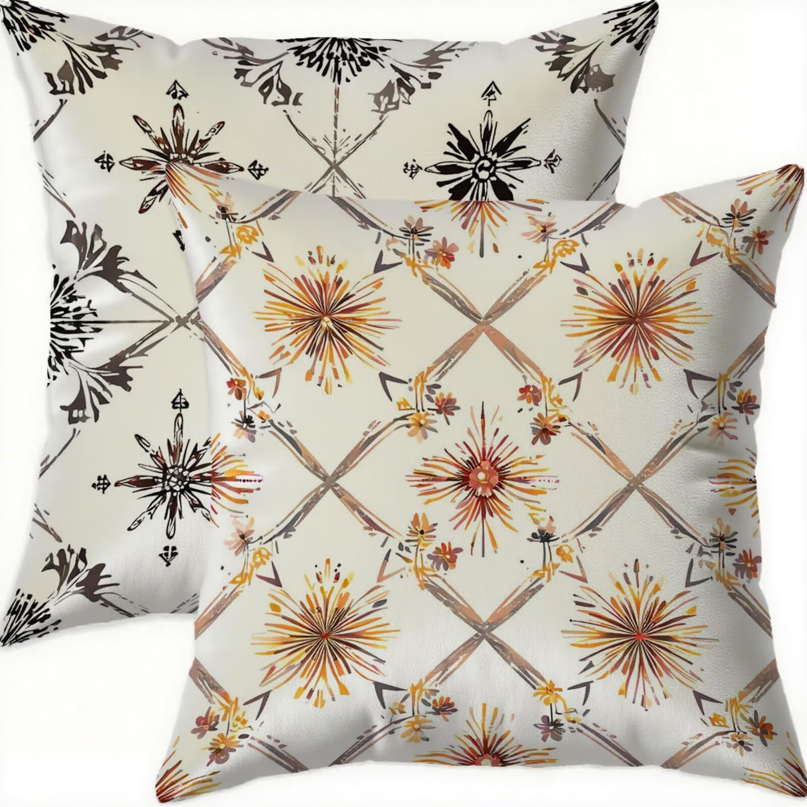 Housse coussin 65x65cm velours décoratif haut de gamme vintage