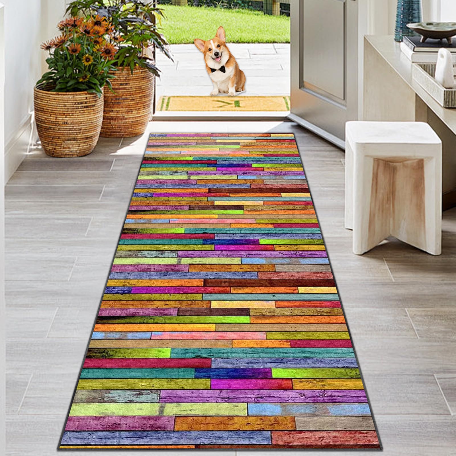 Alfombra Cocina Lavable Antideslizante Tapete De Cocina Fácil De Limpiar Para Cocina Salón Comedor Baño Pasillos Largos Modernas Personalizables Sala De Estar Pasillo Entrada Alfombra 50 x 200 cm