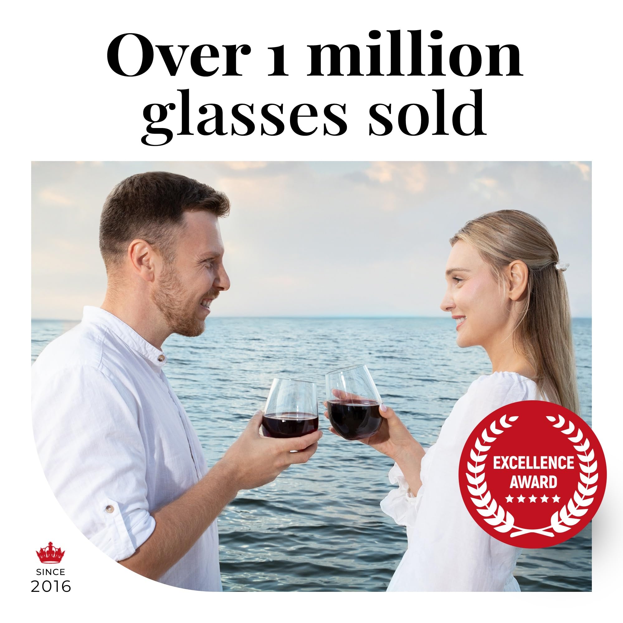 Vivocci Copas de vino irrompibles de plástico elegantes sin tallo de 20 onzas | Base pesada 100% Tritan | Cristalería inastillable | Ideal para cócteles y escocés | Perfecto para hogares y bares |