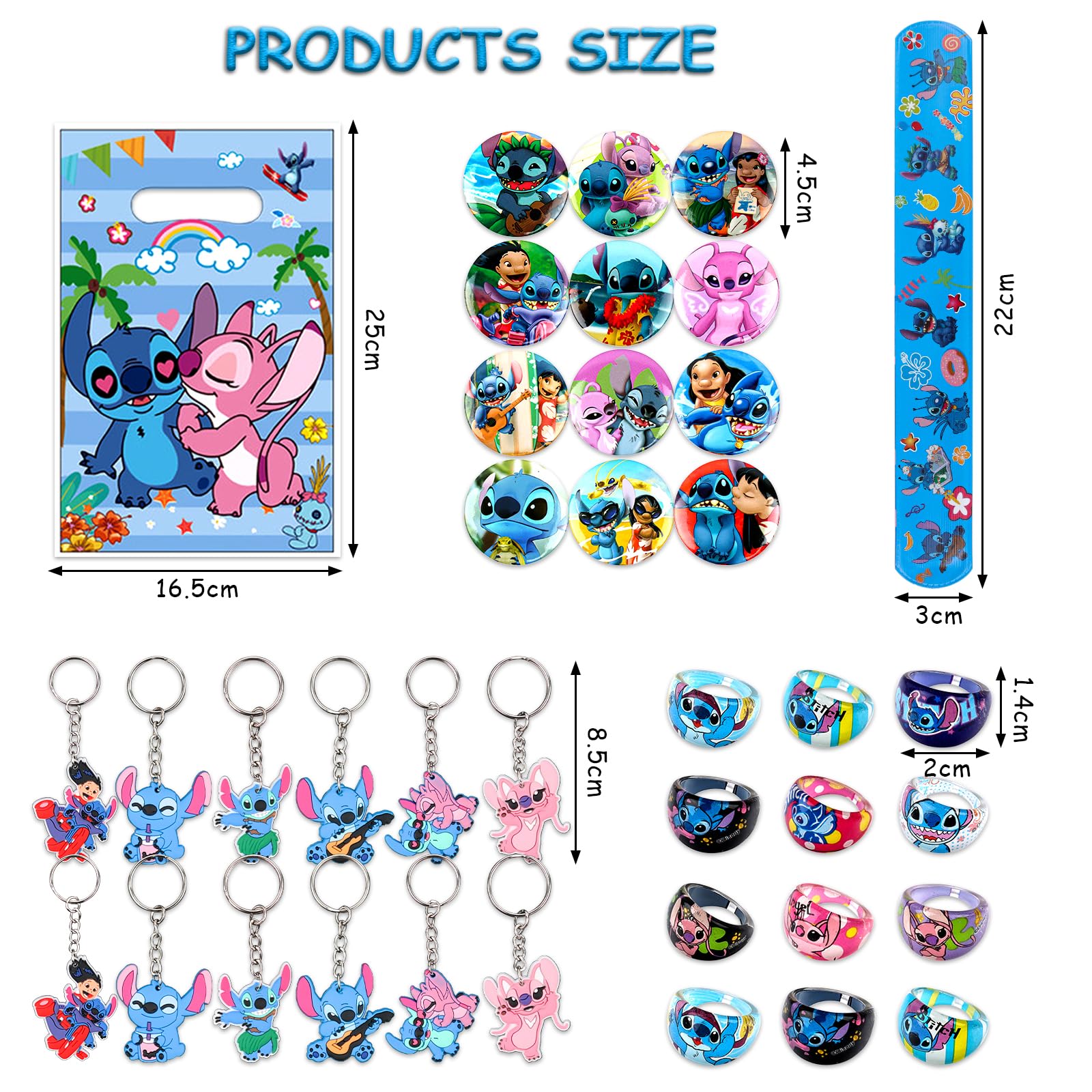 Lot 86 Cadeaux Anniversaire Enfant - Bracelets Slap/Tampons/Porte-Clés/Autocollants - Thème Mario