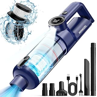 Handheld Vacuum Cordless - Car Vacuum Cleaner with Brushless Motor, 15000Pa Powerful Suction with LED Light, Type C Cable, 2 Fliters, Portable Hand Vacuum for Home, Car, and Office - Amazon product rated Grade B