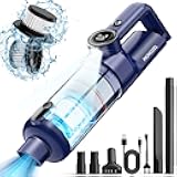 Handheld Vacuum Cordless - 15kPa Strong Suction Car Vacuum Cleaner with Brushless Motor, LED Light, Type C Cable, Charger, 2 Fliters, Portable Hand Vacuum for Home, Pet and Car