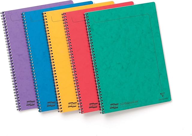 Europa A4 Wire Ruled Notemaker - Assorted Colour (Pack of 10)
