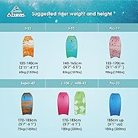Vista 7 de ATUNAS 40 43 inch Large Body Boards for Beach Adults with HDPE Slick Bottom, Durable PE and EVA Mixed Foam Body Board with Crescent Tail Design