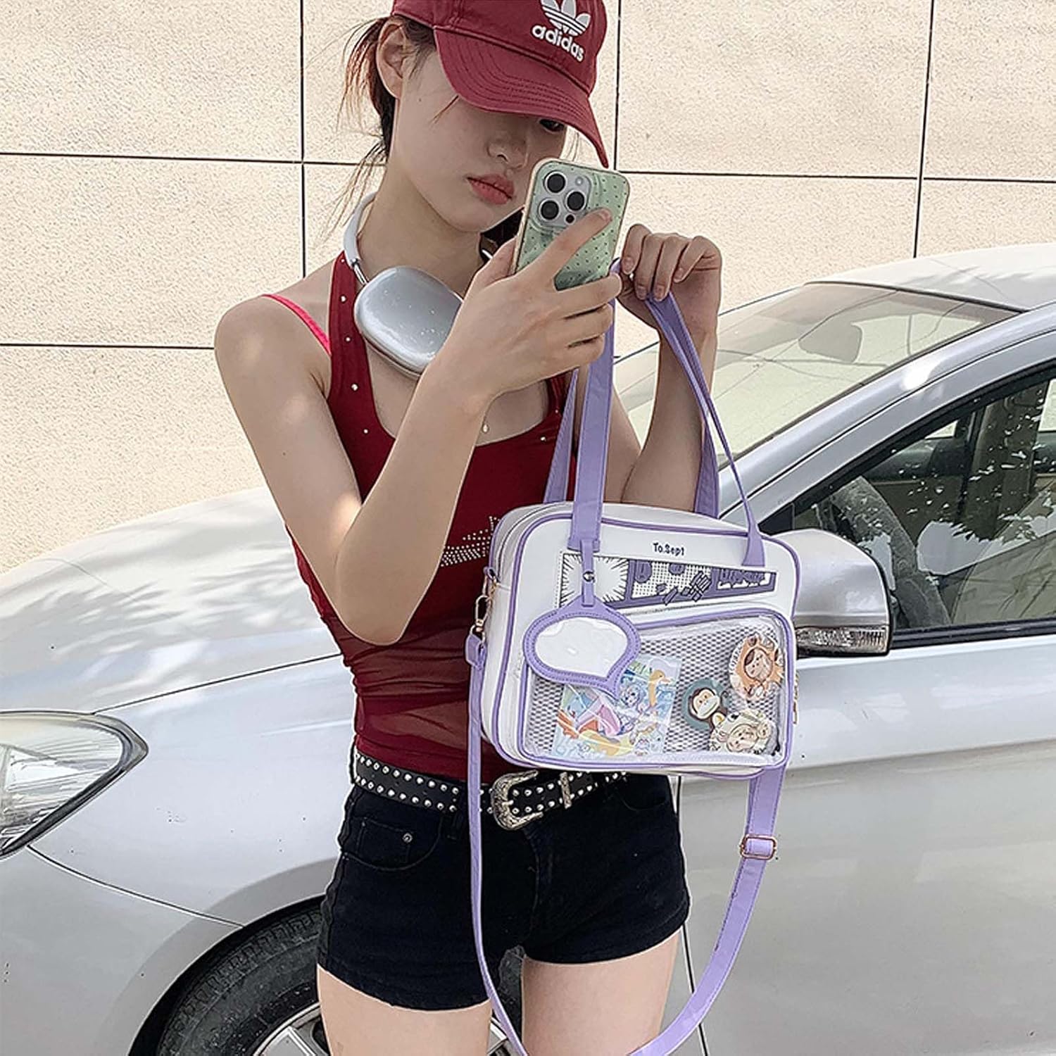 Kawaii Manga itabag Y2k Handbag Shoulder Badge Display Crossbody Bag for Participating in Comic Con