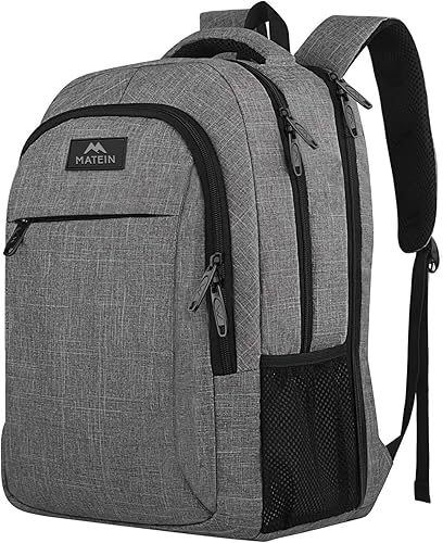 Miniatura 79 de MATEIN - Mochila empresarial para laptop de 15.6 pulgadas, mochila de viaje con puerto de carga USB, resistente al agua, para trabajo, universidad