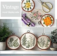 Vista 5 de Burbell - Juego de 15 bastidores redondos de 8 pulgadas para bordado, bastidores circulares de goma, anillos, exhibición, ornamentos de punto