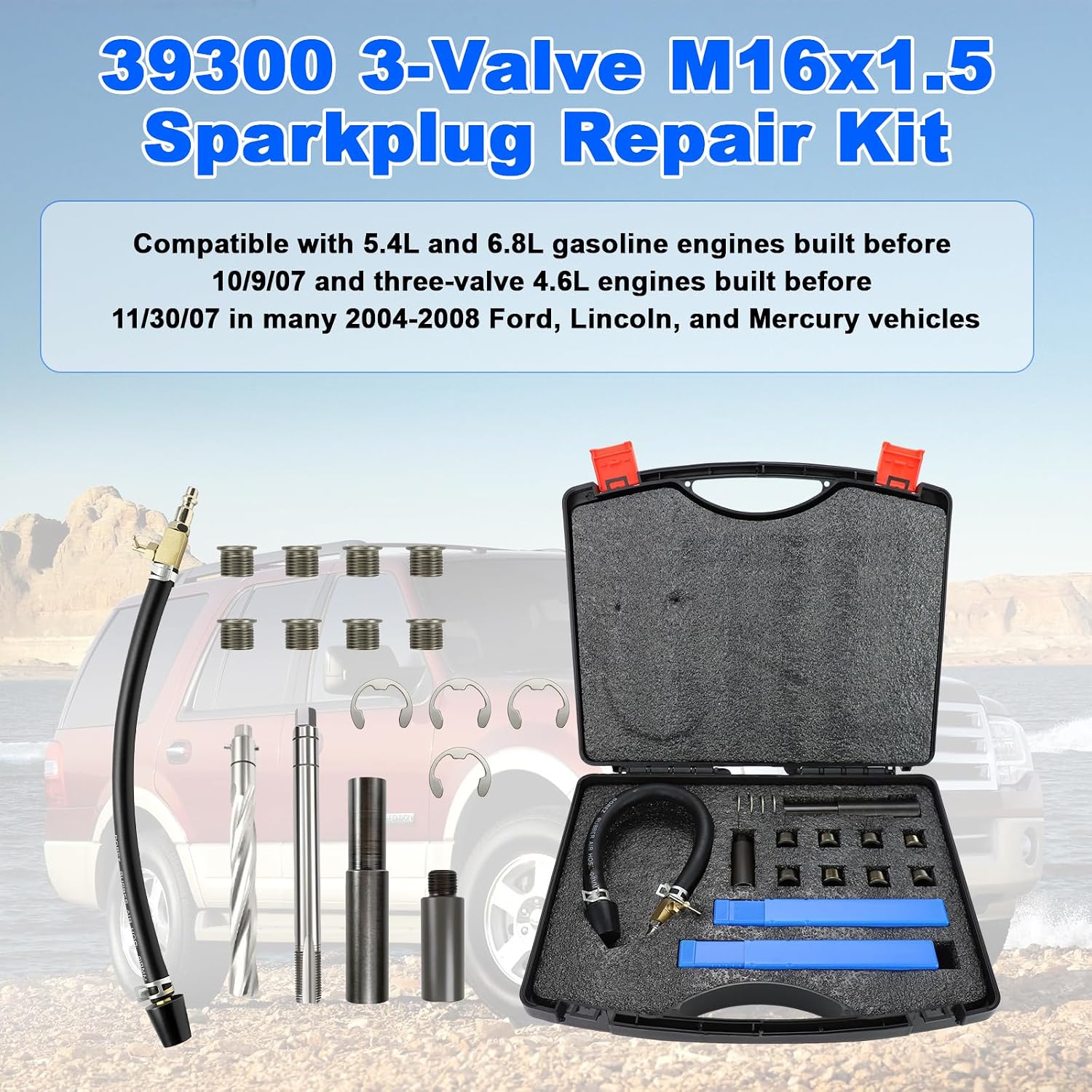 39300 3-Valve M16x1.5 Spark Plug Repair Kit for Ford Triton 2004-2008