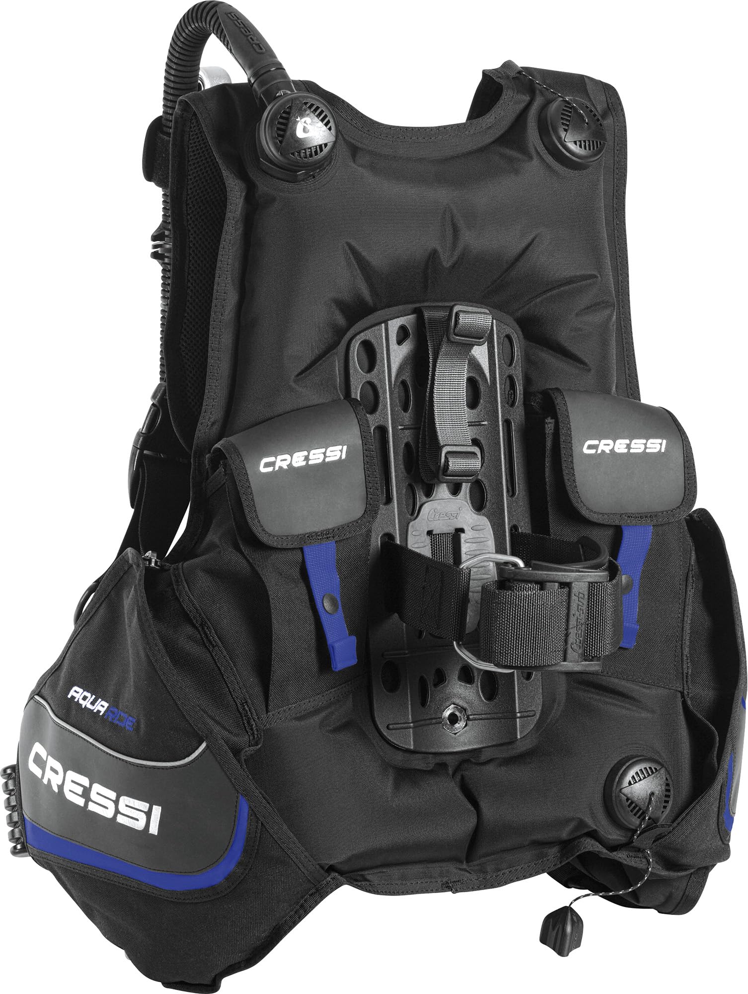 Cressi Pro Scuba Diving Gear Package Complete with Aquaride Pro BCD - Donatello C2 Dive Computer - MC9 Compact Regulator Set Fully Assembled, Medium