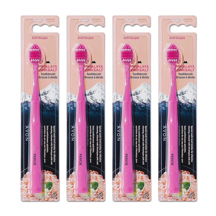 Buy Perioe Himalayan Pink Salt Toothbrush, Small (4 Count) Compact