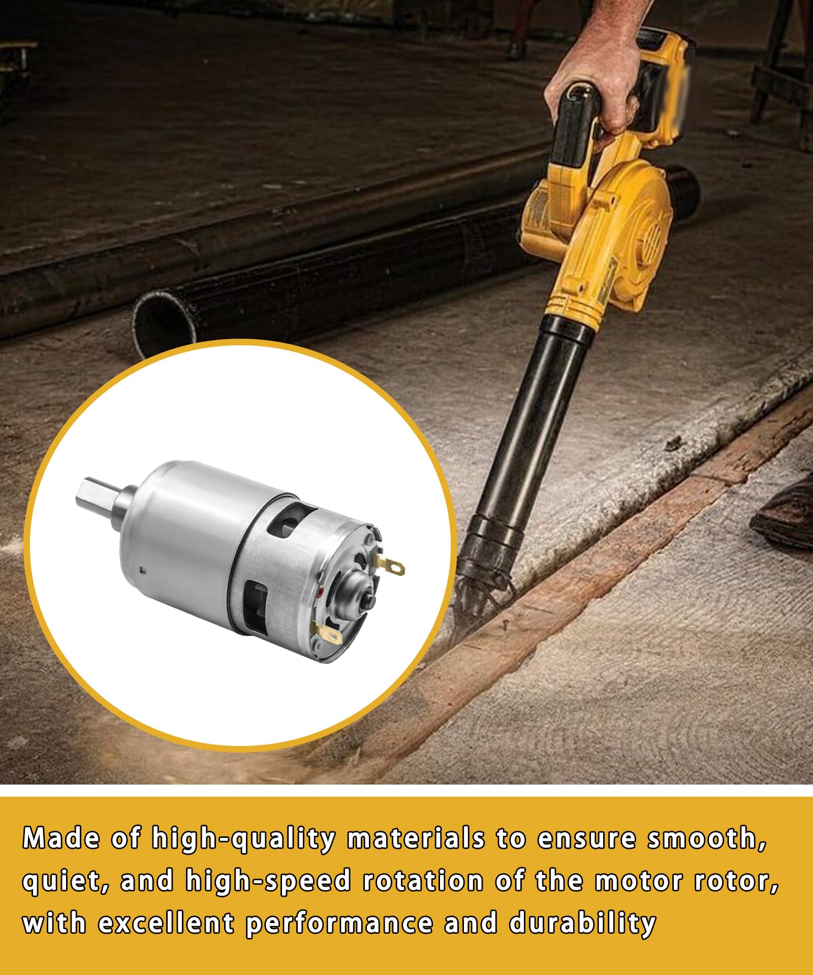 N433225 - Conjunto de motor de soplador | Compatible con sopladores de hojas DeWalt DCE100M1 DCE100B para sopladores de hojas Craftsman CMCBL0100B