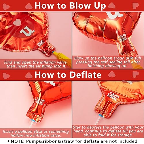 Miniatura 7 de 6 globos con forma de corazón para el día de San Valentín, globos de papel de aluminio, globos de corazón rojo, para el día de San Valentín, boda,