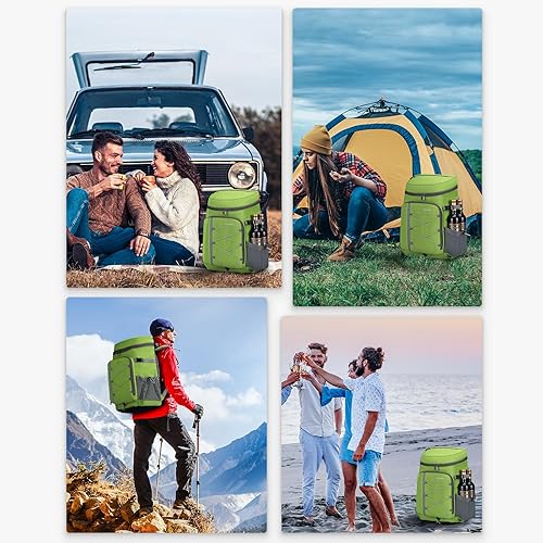 Miniatura 56 de Maelstrom Mochila enfriadora - Bolsa de almuerzo suave aislada para 35/50 latas para camping, playa, senderismo y compras Azul