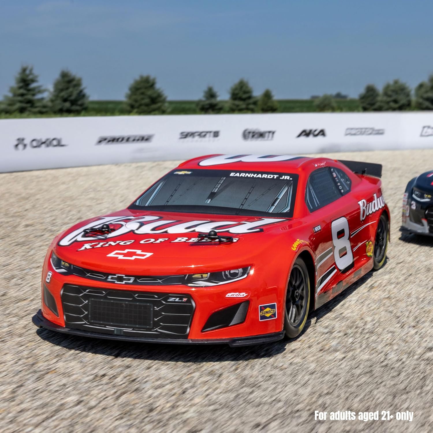 Losi 1/12 NASCAR RC Race Car Dale Earnhardt Jr. No. 8 Budweiser Chevrolet ZL1 2S AWD RTR Brushed On-Road Battery & Charger Included Red LOSF1122508