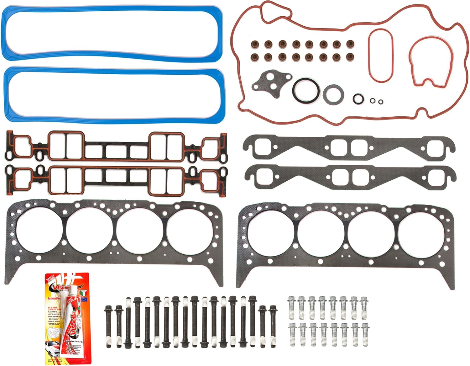 Compatible With Cadillac GMC Chevrolet V8 5.7 OHV Head Gasket Set Head Bolts