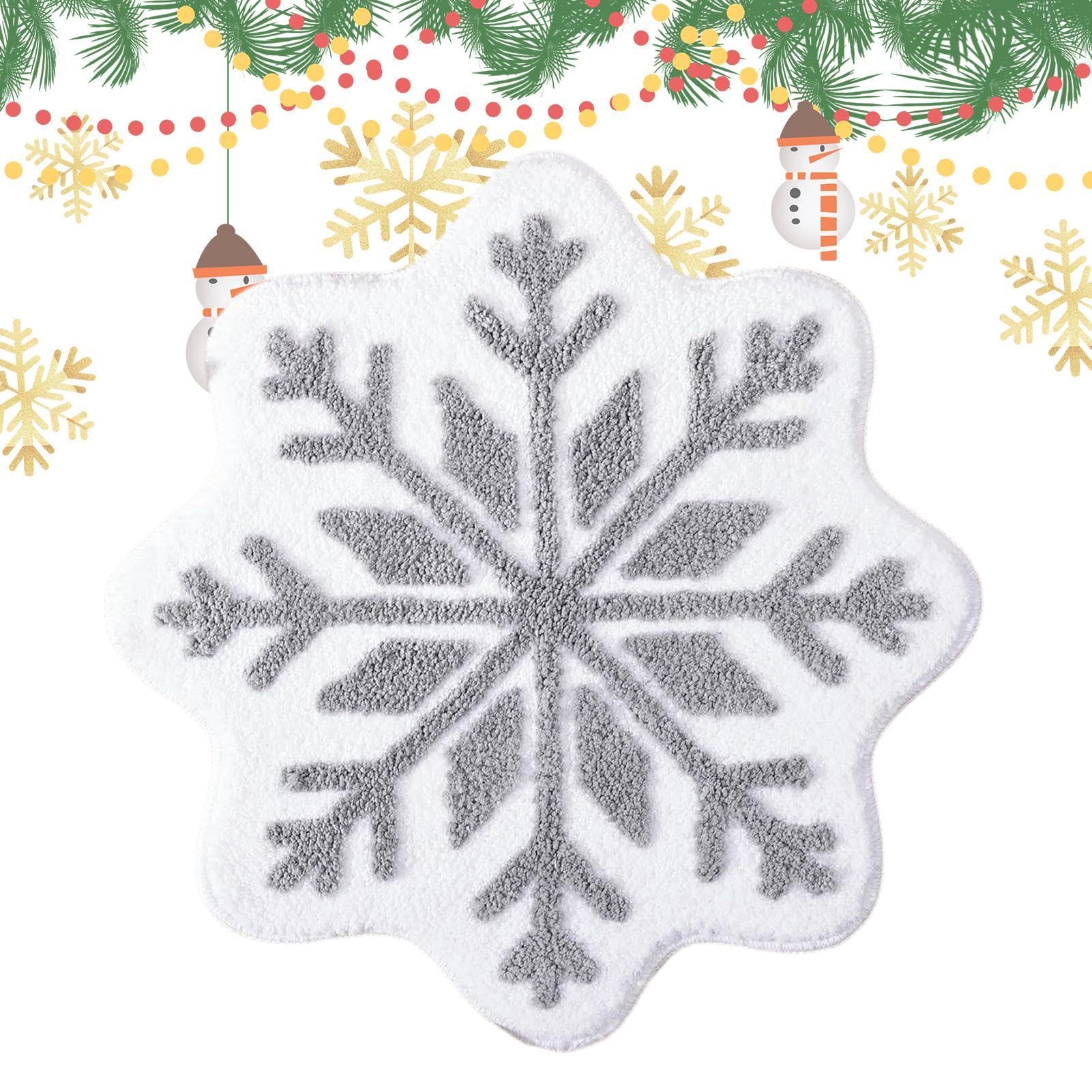 Tapis de Noël rond pour décorer le salon et réchauffer la salle de bain