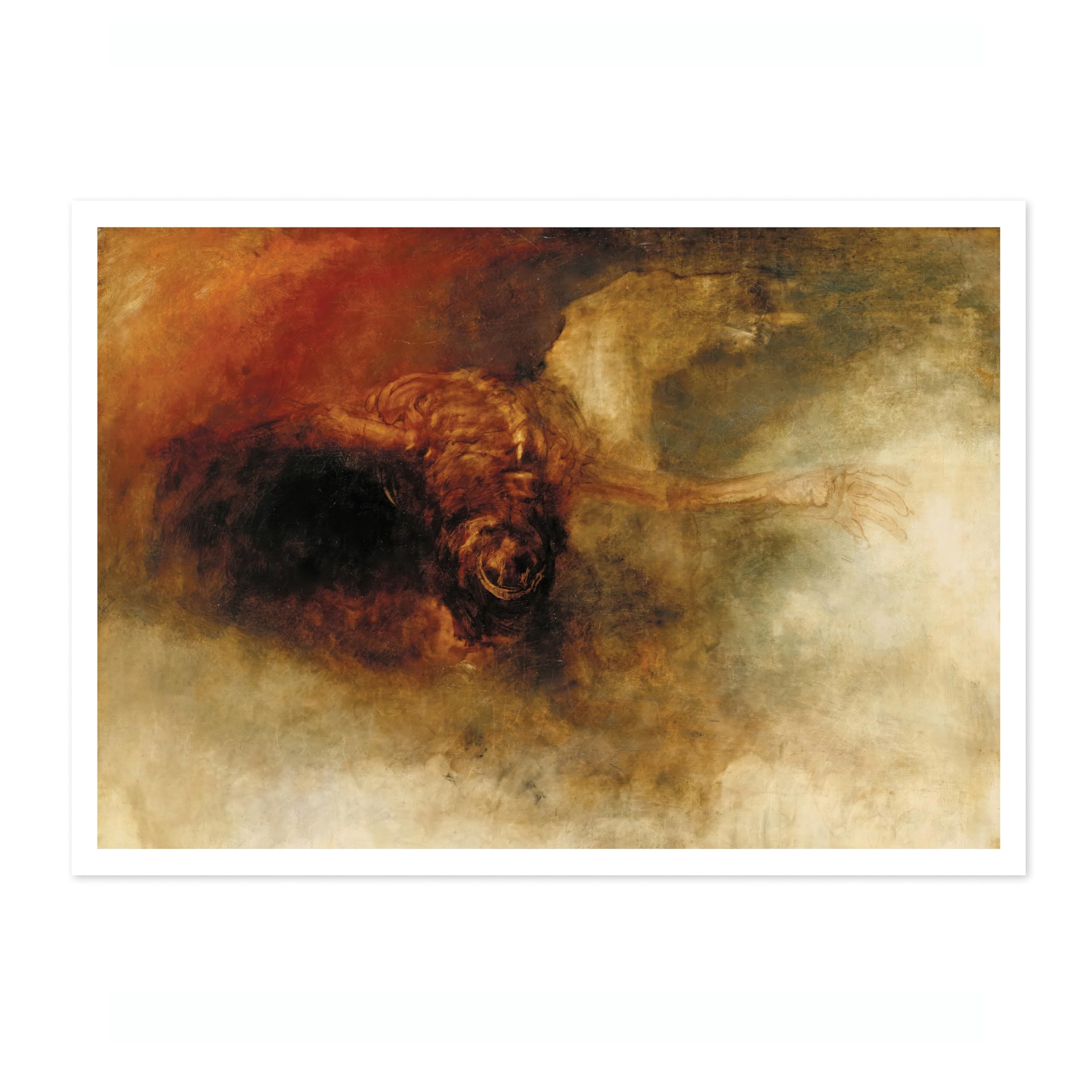Death On A Pale Horse Joseph Mallord William Turner Print, Classic Art Painting Print, Romanticism Art Exhibition Wall Art, Vintage Home Decor Picture, A5 (Print Only) - 21x14.8cm